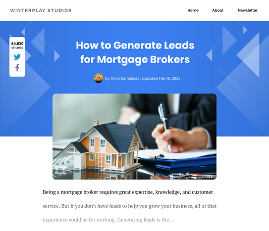 lead generation mortgage brokers