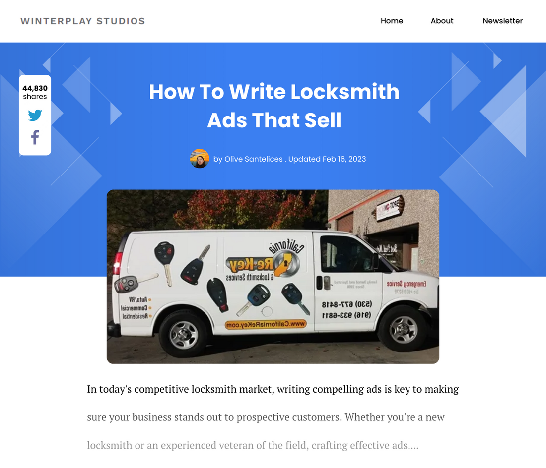 how to write locksmith ads that sell