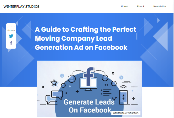 Moving Company Lead Generation Ad on Facebook